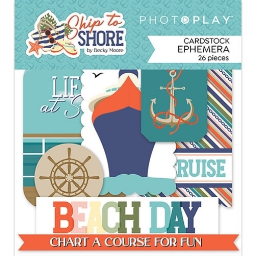 Picture of Photoplay Διακοσμητικά Cardstock Εφήμερα - Ship To Shore, 26 τεμ.
