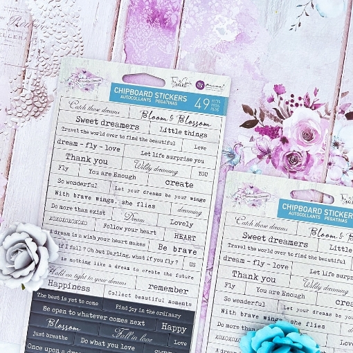 Picture of Prima Marketing Aquarelle Dreams | Chipboard Λέξεις & Sentiments 49τεμ.
