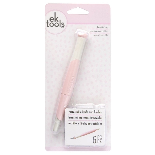 Picture of EK Success Retractable Knife and Blades - Κοπίδι με Ανταλλακτικές Λεπίδες, Ροζ 6τεμ