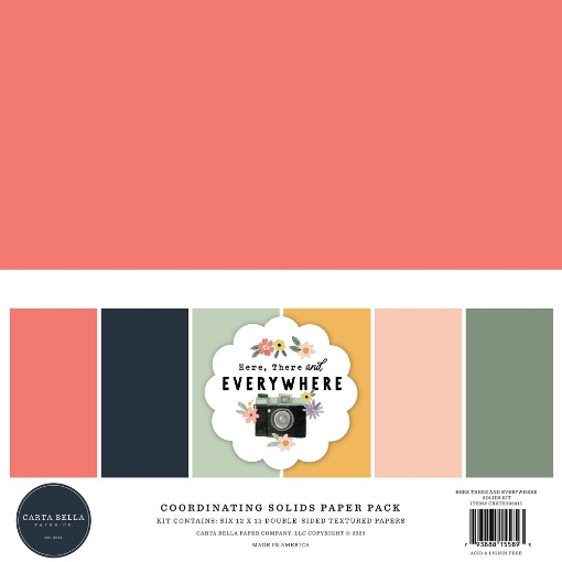 Picture of Carta Bella Solid Cardstock Μονόχρωμα Φύλλα Διπλής Όψης 12"X12" - Here There And Everywhere