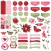 Picture of 49 & Market  Rouge Chipboard Διακοσμητικά Στοιχεία - ARToptions, Rouge, 58τεμ.