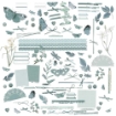 Picture of 49 & Market  Διακοσμητικά Laser Cut Elements - Color Swatch: Eucalyptus, 107τεμ.