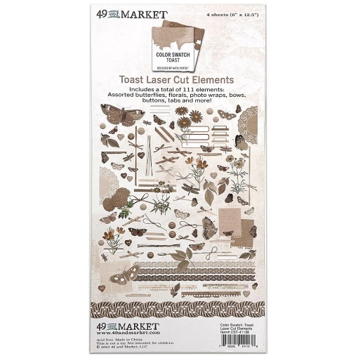 Picture of 49 & Market  Laser Cut Διακοσμητικά Στοιχεία - Color Swatch: Toast, 111τεμ.