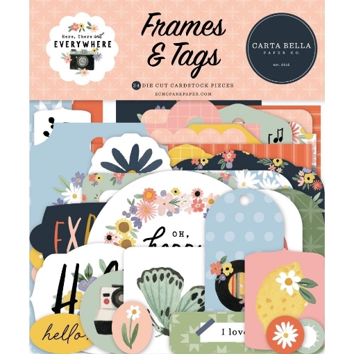 Picture of Carta Bella Frames & Tags | Πλαίσια & Ετικέτες από Cardstock - Here, There and Everywhere (34τεμ. )