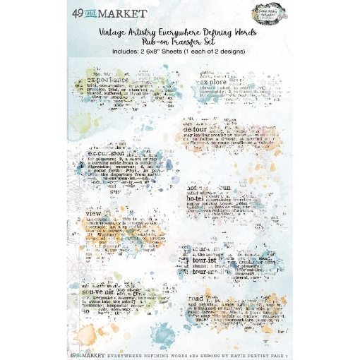 Picture of 49 & Market Rub-Ons Φύλλα Μεταφοράς Εικόνας 15 x 20 cm - Vintage Artistry Everywhere Defining Words, 2τεμ.