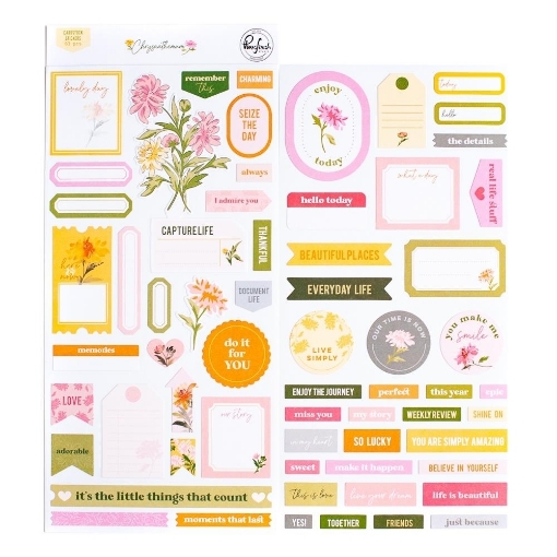 Picture of PinkFresh Studio Cardstock Stickers- Διακοσμητικά Αυτοκόλλητα Cardstock - Chrysanthemum, 63τεμ.