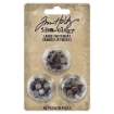 Picture of Tim Holtz Idea-Ology Metal Large Fasteners - Μεγάλα Μεταλλικά Διακοσμητικά Διπλόκαρφα - Antique Silver, Copper & Brass, 90τεμ.