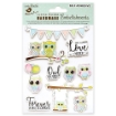 Picture of Little Birdie Watercolor Embellishment 3D Αυτοκόλλητα - Owl Love, 10τεμ.