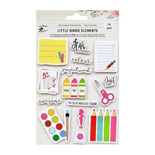 Picture of Little Birdie Sticker Embellishment Αυτοκόλλητα - Star Student, 14τεμ.