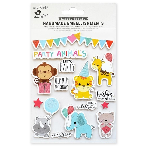 Picture of Little Birdie Fun Sticker Embellishment Αυτοκόλλητα - Let's Party, 15τεμ.