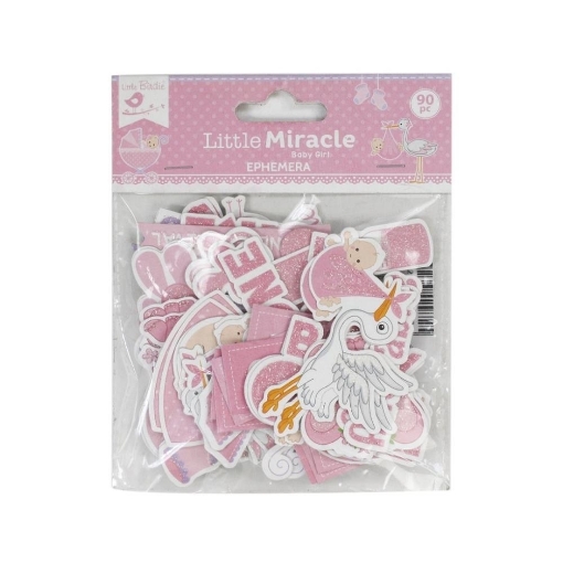 Picture of Little Birdie Little Miracle Ephemera - Baby Girl, 90τεμ.