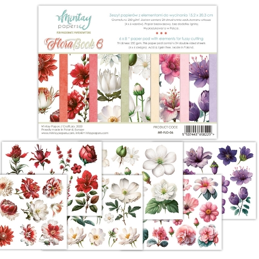 Picture of Mintay Papers Flora Book 6 – Floral Edition 6''×8'' | Μπλοκ Fussy Cutting Λουλουδιών