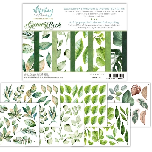 Picture of Mintay Papers Greenery Book 6''×8'' | Μπλοκ Fussy Cutting Φύλλων & Κλαδιών