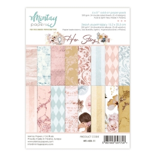 Picture of Mintay Papers Add-On Μπλοκ Scrapbooking Διπλής Όψης 6" x 8" - Her Story