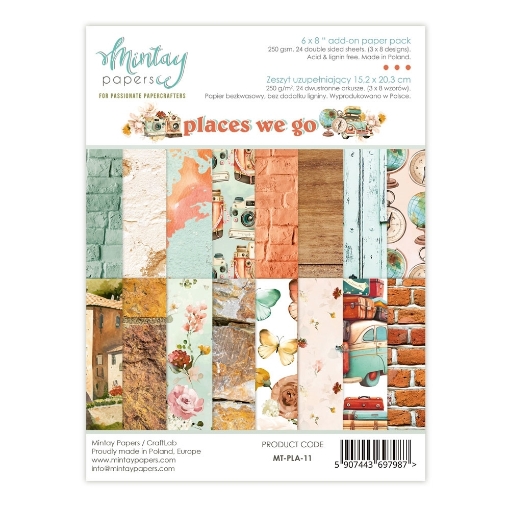 Picture of Mintay Papers Add-On Μπλοκ Scrapbooking Διπλής Όψης 6''x8" - Places We Go