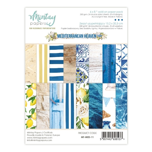 Picture of Mintay Papers Add-On Μπλοκ Scrapbooking Διπλής Όψης 6''x8" - Mediterranean Heaven