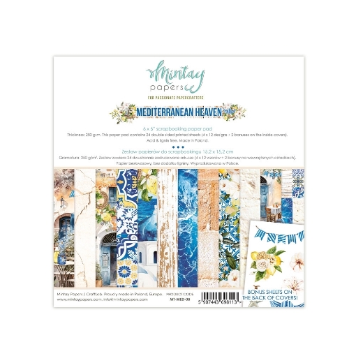 Picture of Mintay Papers Μπλοκ Scrapbooking Διπλής Όψης 6" x 6" - Mediterranean Heaven