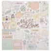 Picture of Crate Paper Chipboard Αυτοκόλλητα 12''X12'' - Gingham Garden, 60τεμ.