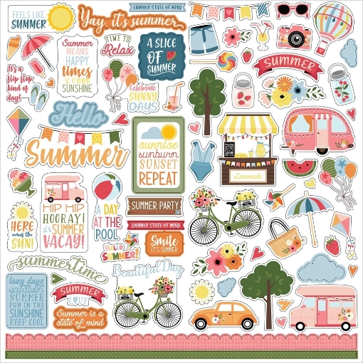 Picture of Echo Park Element Cardstock Αυτοκόλλητα 12"X12" - Here Comes The Sun