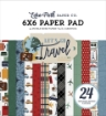 Picture of Echo Park Μπλοκ Scrapbooking Διπλής Όψης 6"X6" - Let's Go Travel 