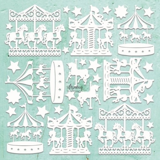 Picture of Mintay Papers Chippies Διακοσμητικά Chipboard - Carousel, 26τεμ.