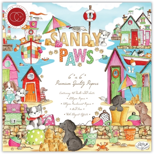 Picture of Craft Consortium Μπλοκ Scrapbooking Διπλής  Όψης 6"X6" - Sandy Paws