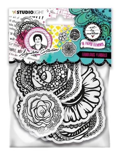 Picture of Art By Marlene Signature Collection Διακοσμητικά Εφέμερα - Nr. 01, Paper Elements, Fabulous Florals, 16τεμ.