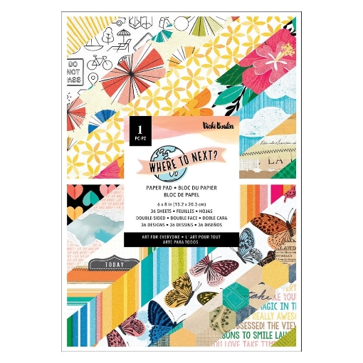 Picture of American Crafts Vicki Boutin Μπλοκ Scrapbooking Μονής Όψης 6"X8" - Where To Next?