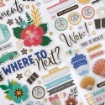Picture of American Crafts Vicki Boutin Thickers Chipboard Αυτοκόλλητα - Where To Next?, Phrase Happy Life, 88τεμ.
