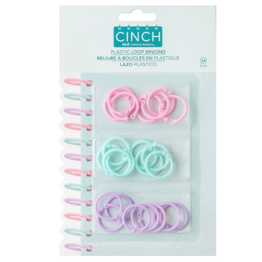 Picture of We R Memory Keepers Cinch Plastic Loop Binding - Πλαστικοί Κρίκοι Βιβλιοδεσίας - Ροζ/Μωβ/Μπλε, 24τεμ.