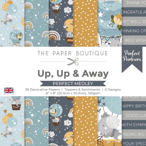 Picture of The Paper Boutique Decorative Papers Χαρτιά Scrapbooking 8"x8" - Perfect Partners Up, Up & Away 