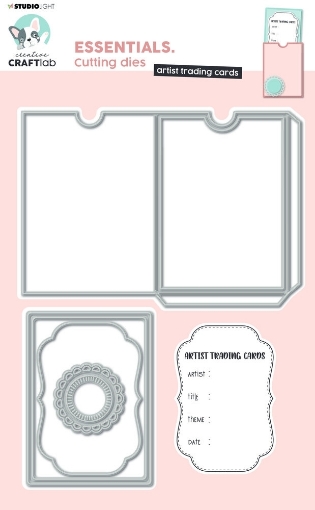 Picture of Studio Light Creative Craftlab Σετ Μήτρες Κοπής & Σφραγίδες - Artist Trading Cards, 7τεμ.
