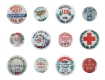 Picture of Tim Holtz Idea-Ology Quote Mini Flair Buttons - Διακοσμητικά Flair, Christmas, 12τεμ.