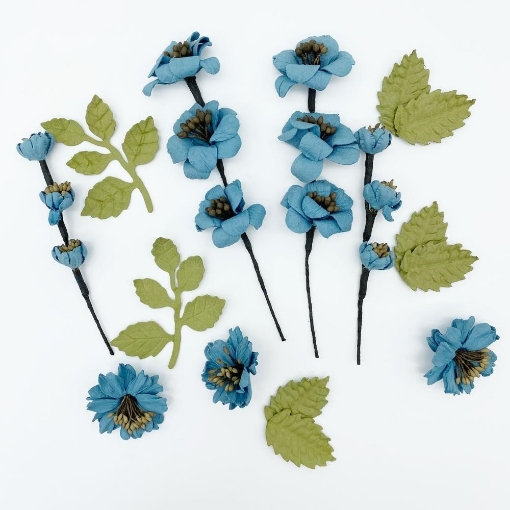 Picture of 49 And Market Wildflowers Χάρτινα Λουλούδια - Slate, 12τεμ.