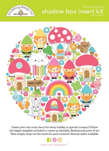 Picture of Doodlebug Design Shadow Box Insert Kit - Over The Rainbow