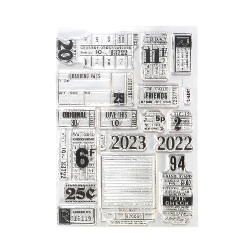 Picture of Elizabeth Craft Designs Διάφανες Σφραγίδες - Planner Essentials, Tickets & Tabs, 19τεμ.