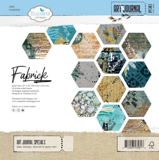 Picture of Elizabeth Craft Designs Συλλογή Χαρτιών Scrapbooking Διπλής Όψης 12"X12" - Art Journal Specials, Fabrick