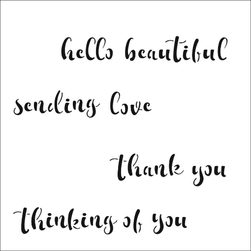 Picture of Crafter's Workshop Template Στένσιλ 6"X6" - Happy Banner Words