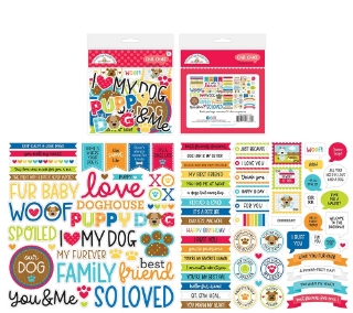 Picture of Doodlebug Design Doggone Cute Chit Chat | Τίτλοι & Φράσεις Scrapbooking για Σκύλους, 91τεμ.