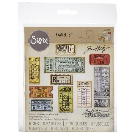 Picture of Sizzix Thinlits Dies By Tim Holtz Μήτρες Κοπής - Ticket Booth, 6pcs