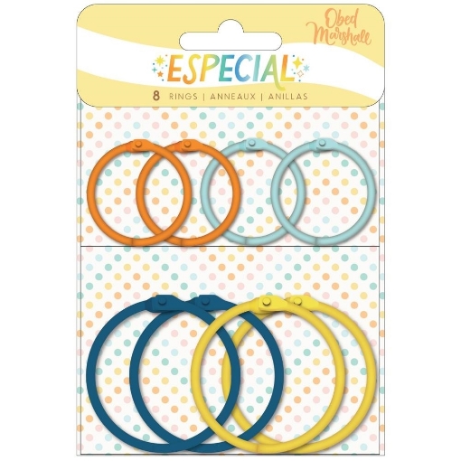 Picture of American Crafts Obed Marshall Colored O-Rings Fantastico | Χρωματιστοί Κρίκοι Βιβλιοδεσίας, 8 τεμ.