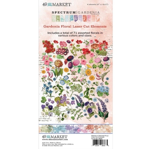 Picture of 49 & Market Laser Cut Διακοσμητικά Στοιχεία - Spectrum Gardenia, Floral, 71τεμ.