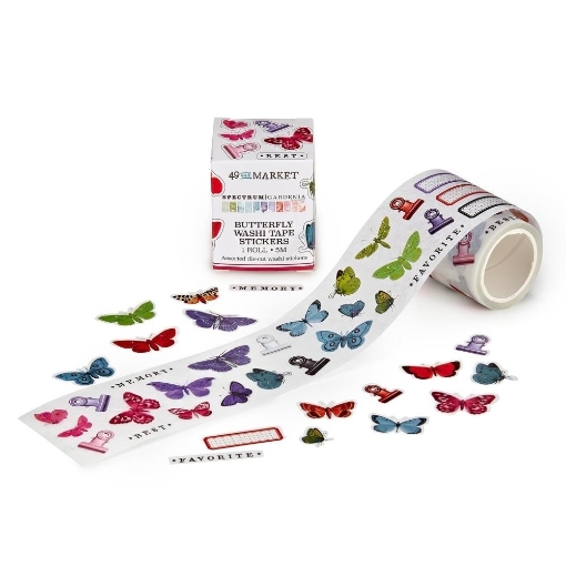 Picture of 49 & Market Washi Sticker Roll Χάρτινα Διακοσμητικά Αυτοκόλλητα σε ρολό - Spectrum Gardenia, Butterfly