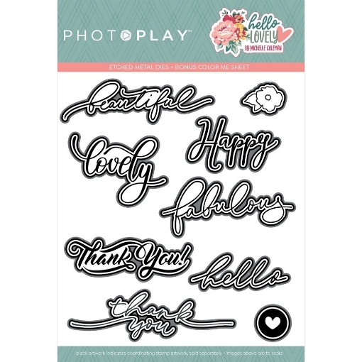 Picture of PhotoPlay Etched Metal Dies Μήτρες Κοπής - Hello Lovely, 9τεμ.
