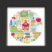 Picture of Doodlebug Design Shadow Box Insert Kit - School Days