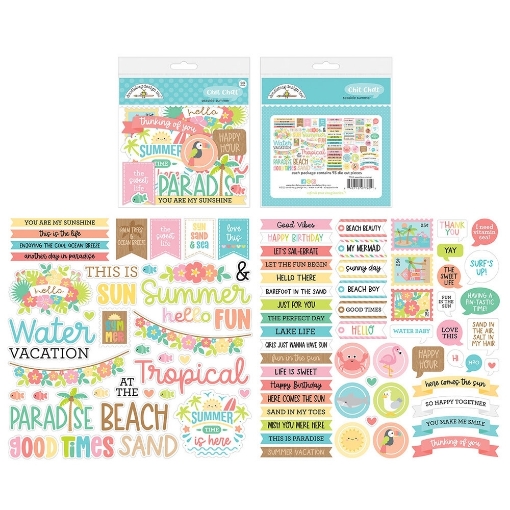 Picture of Doodlebug Design Chit Chat | Διακοσμητικά Εφήμερα – Seaside Summer, 93τεμ.