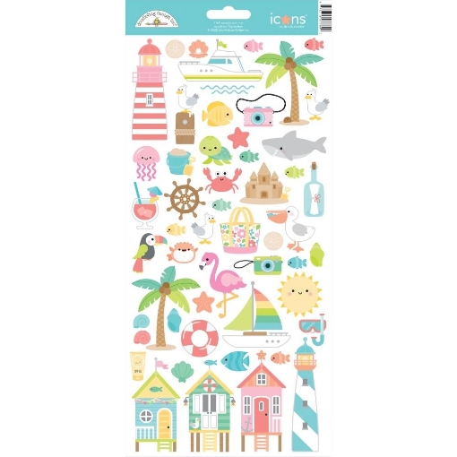 Picture of Doodlebug Design Icons | Cardstock Αυτοκόλλητα 6" x 13" – Seaside Summer