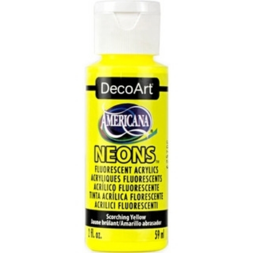 Picture of DecoArt Americana Ακρυλικό Χρώμα Neons 59ml - Scorching Yellow