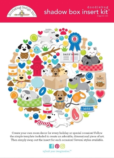 Picture of Doodlebug Design Shadow Box Insert Kit - Doggone Cute