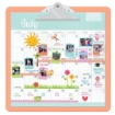 Picture of Doodlebug Design Clipart Monochromatic Clipboard - Coral | Κοραλί Clipboard 34,29 x 34,29 cm